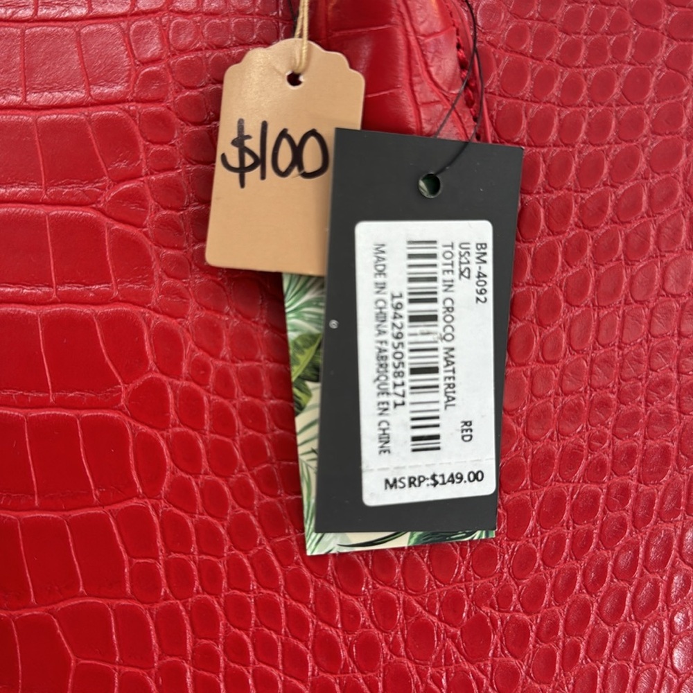 Badgley Mischka croc style purse $149 MSRP - Picture 5 of 7